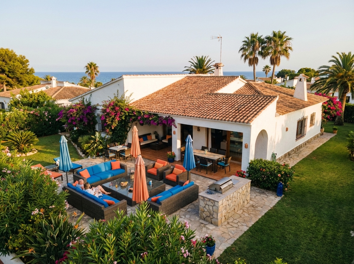 Bungalows de gran capacidad en Salou con jardín y barbacoa para grupos