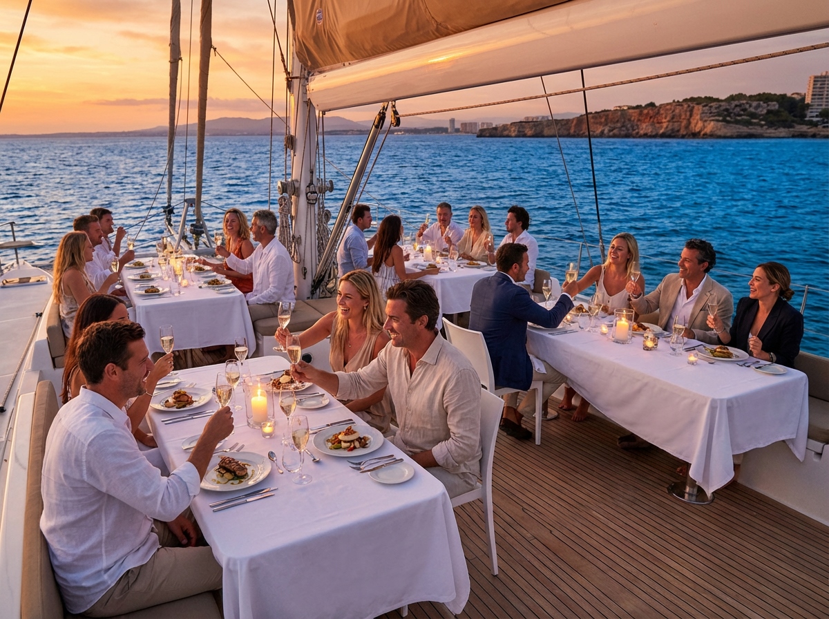 Cena en barco en Salou para despedidas