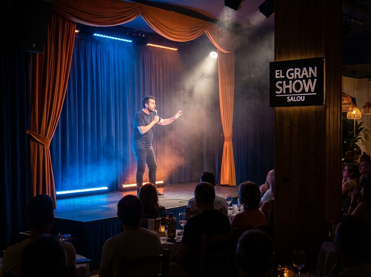 Escenario y show de humor en El Gran Show Salou